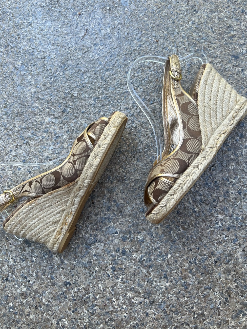 COACH Kara Signature Wedge Espadrille Sandals - Picture 5 of 15